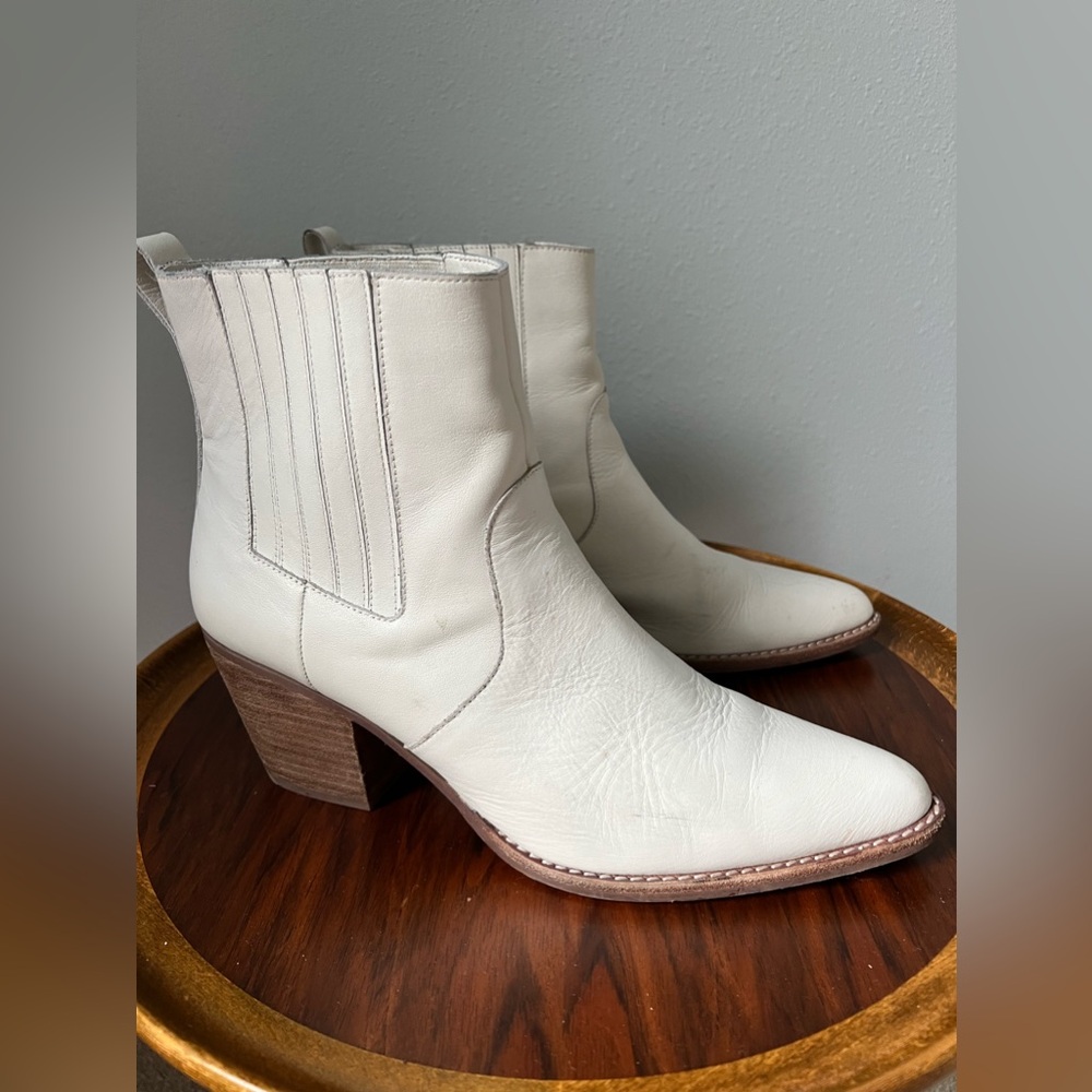 J. Crew White Western Style Boot